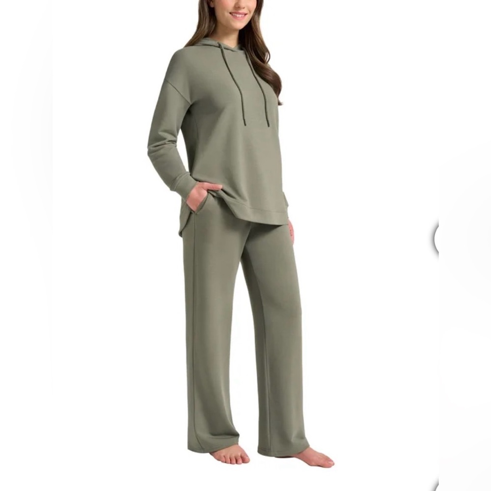 ❤️Max & Mia Women's Hoodie Lounge Set Women's Dark Sage Color New size XS - Picture 2 of 5